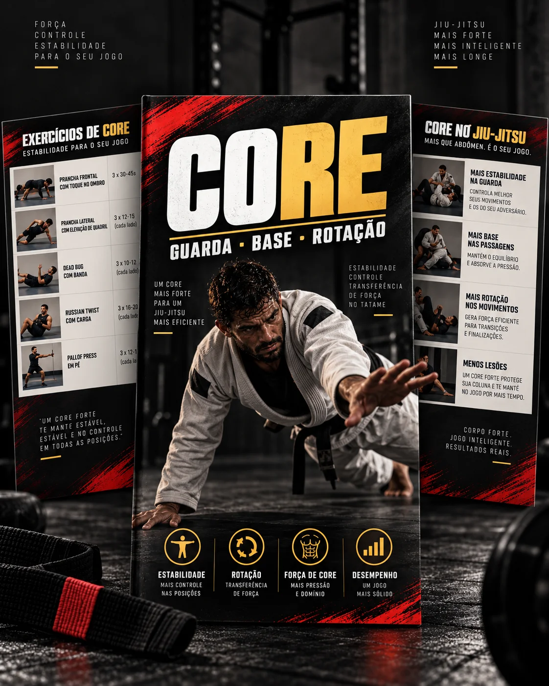 Material de exercícios para fortalecimento do core